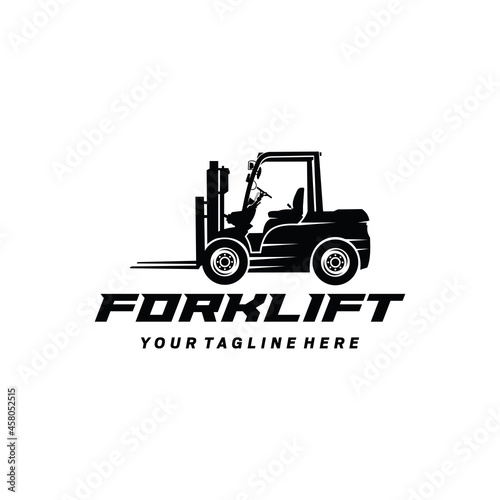 forklift logo vector. forklift icon. isolated logo design template element, suitable for your design need, logo, illustration, animation, etc.