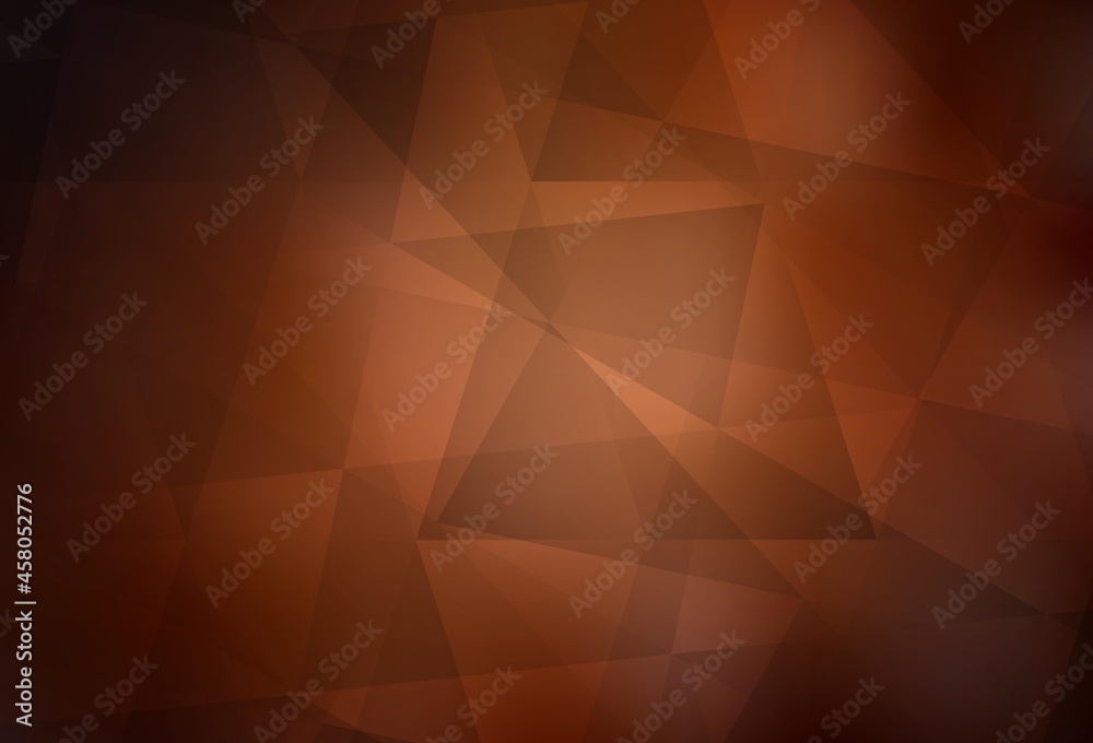 Dark Orange vector polygonal background. Dark Orange vector polygonal background.