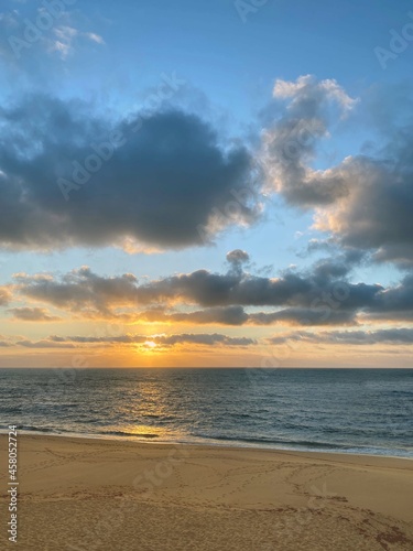 Sunset on the sea beach picture 