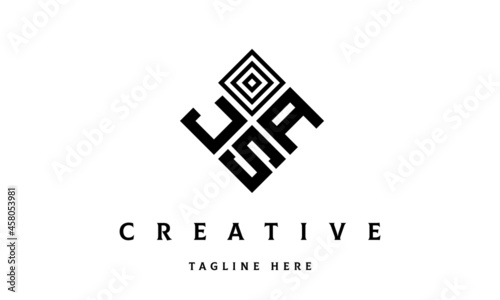 JAS square three latter logo vector