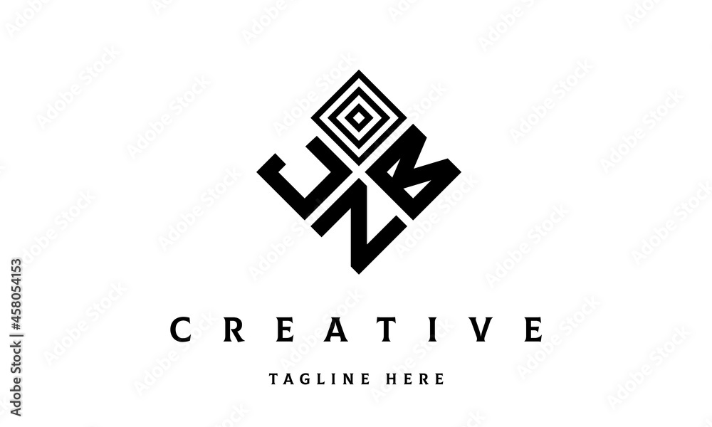 JBN square three latter logo vector JBN square three latter logo vector