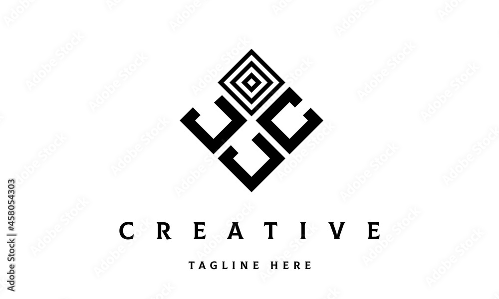 Obraz premium JCJ square three latter logo vector