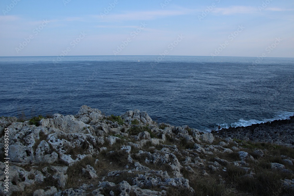 Italy: Foreshortening of Salento sea.
