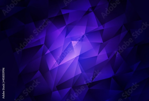 Dark Purple vector background with polygonal style.