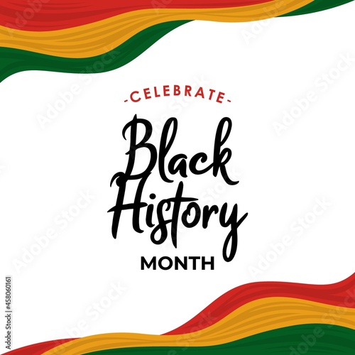 Celebrate black history month african american history celebration illustration