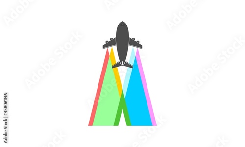 Modern travel plane logo design