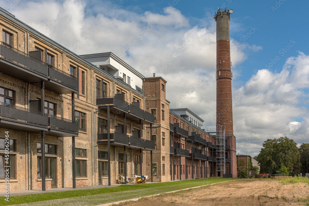 conversion and restoration of an old factory site into apartments