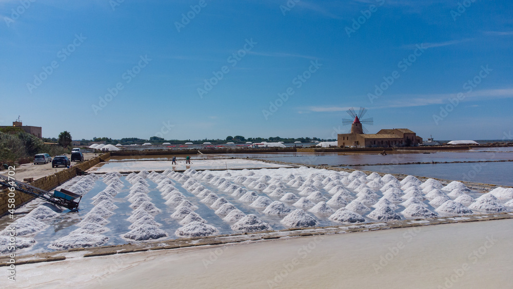 fotografia aerea delle saline di marsala fotografia aerea delle saline di marsala