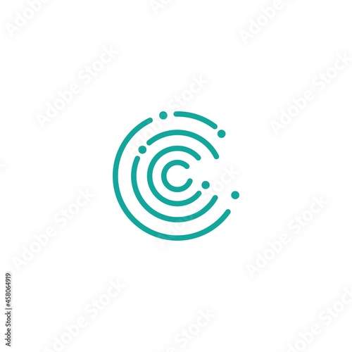 circle technology logo template