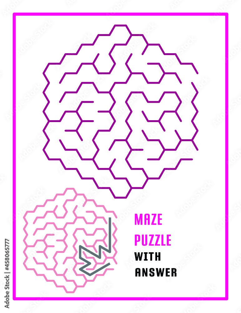 Printable Mazes Worksheets for Kids Stock Vector | Adobe Stock