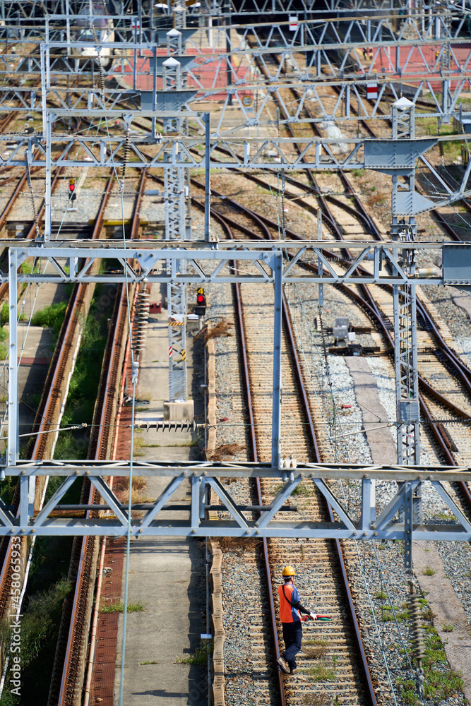 worker on railroad