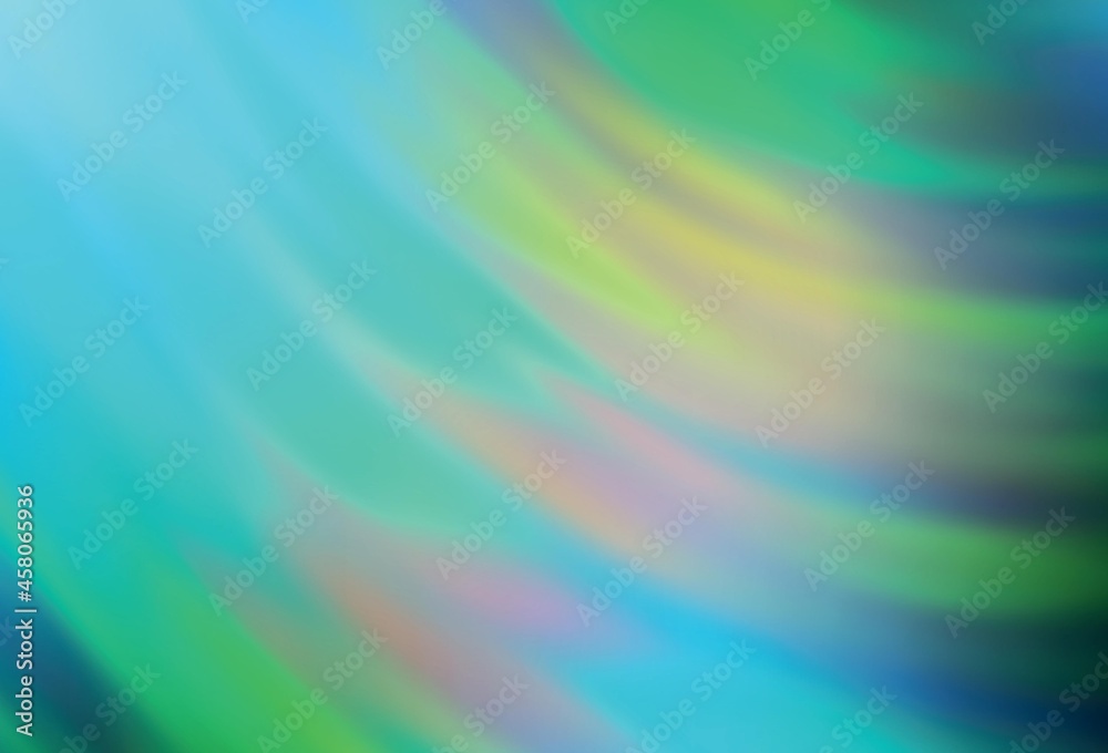 Light Blue, Green vector blurred shine abstract background.