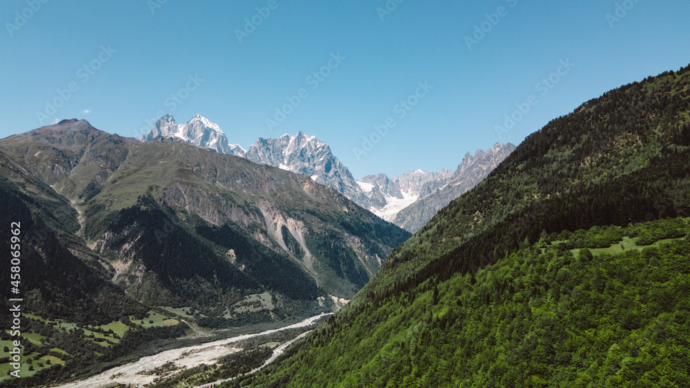 Naklejka premium Mountain, alps, view, snow