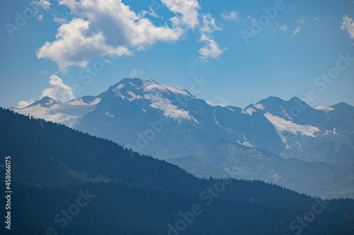 Mountain, alps, view, snow