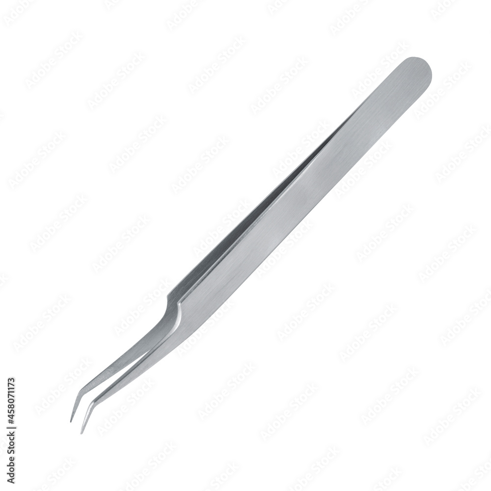 Tweezers for eyelash extension isolated on white Tweezers for eyelash extension isolated on white