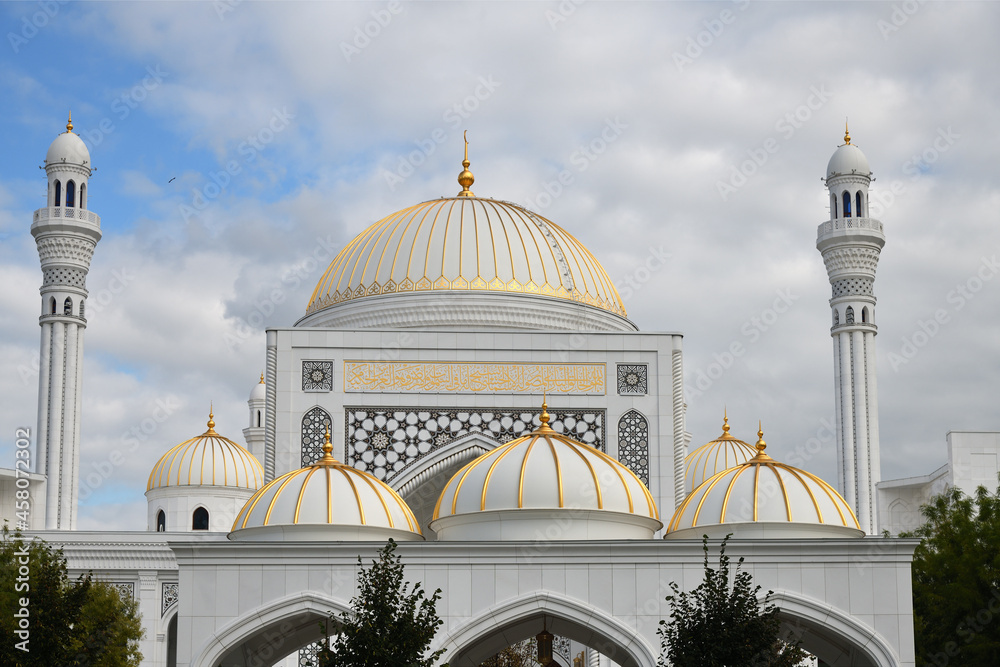 White Mosque in Shali, Chechnya, Russia