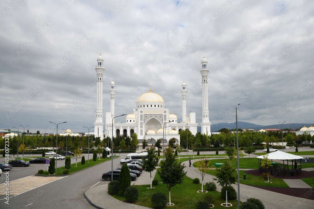 White Mosque in Shali, Chechnya, Russia