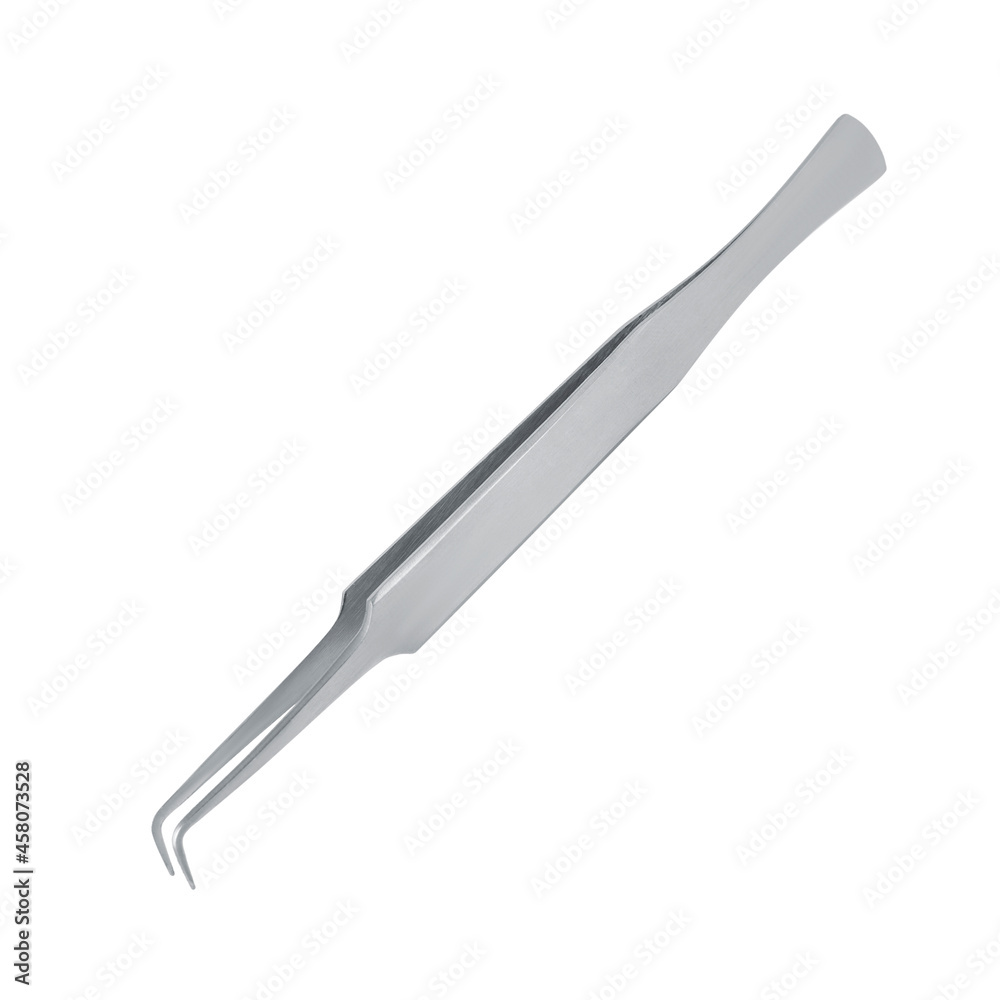 Tweezers for eyelash extension isolated on white Tweezers for eyelash extension isolated on white