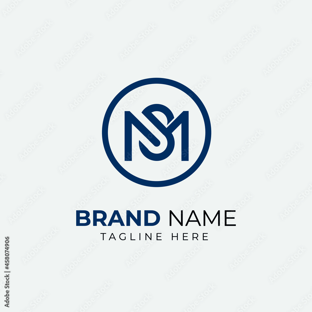 SM Logo Design Template Vector Graphic Branding Element. SM Logo Design Template Vector Graphic Branding Element.