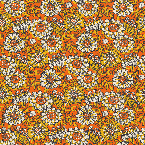 Vintage flower marigold flo...