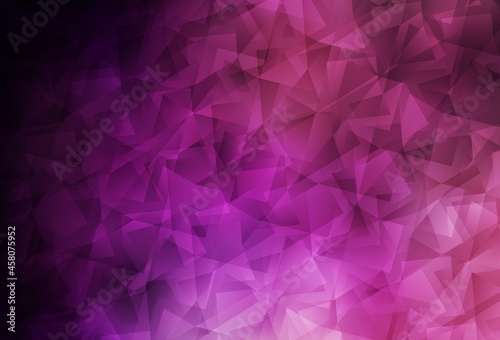 Dark Purple, Pink vector polygonal background.