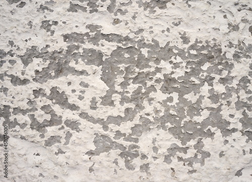 Concrete wall with plaster. White cement or stone old texture. Rough retro surface. Vintage background for designers. 