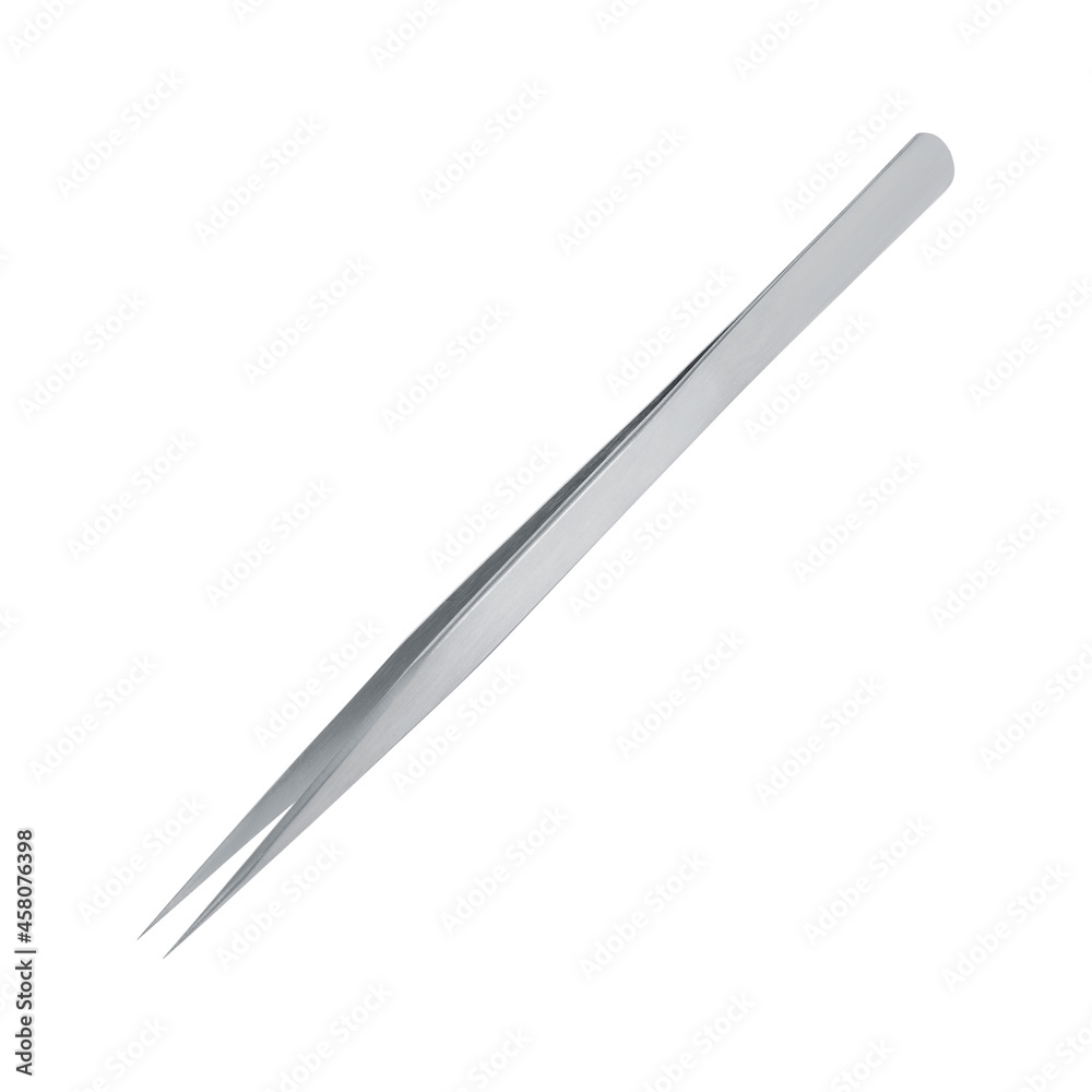 Tweezers for eyelash extension isolated on white Tweezers for eyelash extension isolated on white