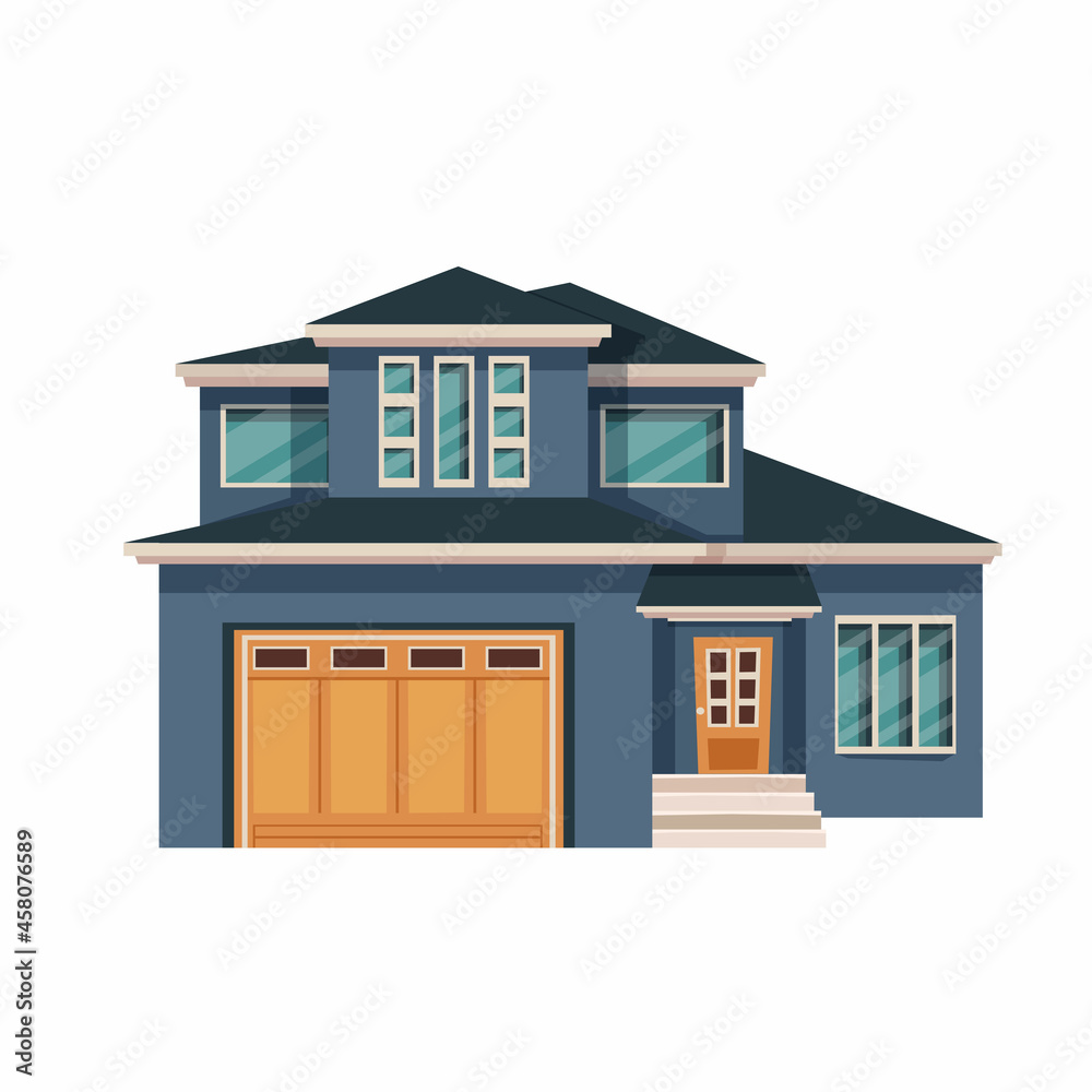 exclusive house two floor with car garage vector design exclusive house two floor with car garage vector design
