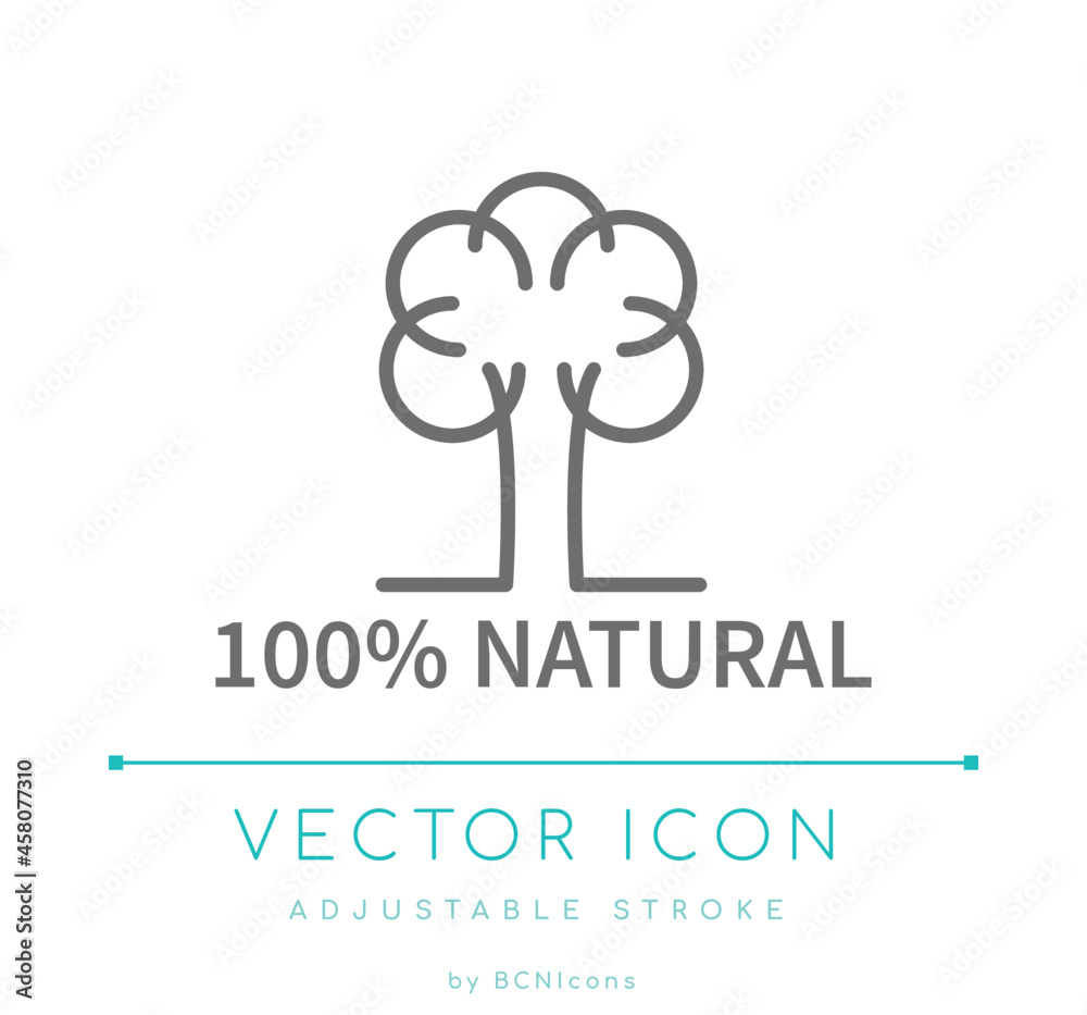 100% Natural Cosmetic Product Line Icon. 100% Natural Cosmetic Product Line Icon.