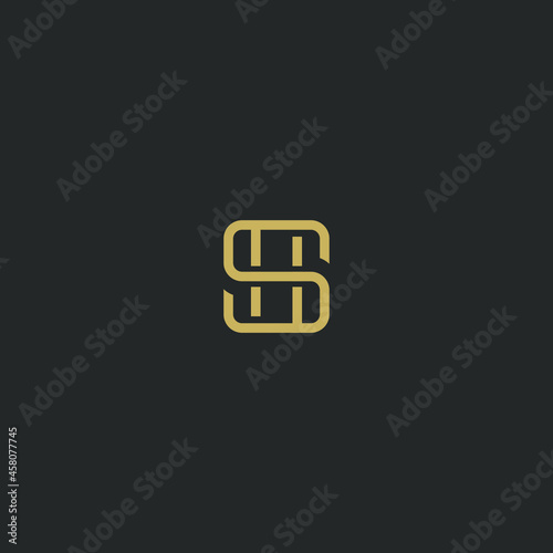 Initial letter sh logo, initial letter hs logo design photo