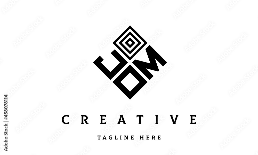 Obraz premium JMO square three latter logo vector