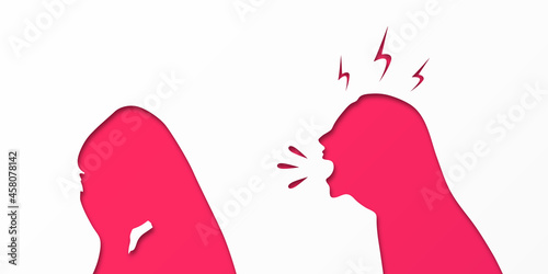 The girl yells at the girl. Scream and cry. Relationship problem. Conflicts. Understand the opinion. Treason. Broken love. The concept of a quarrel between loved ones.