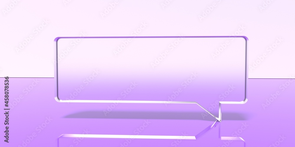 3D render illustration of speech bubble on a colored background 3D render illustration of speech bubble on a colored background