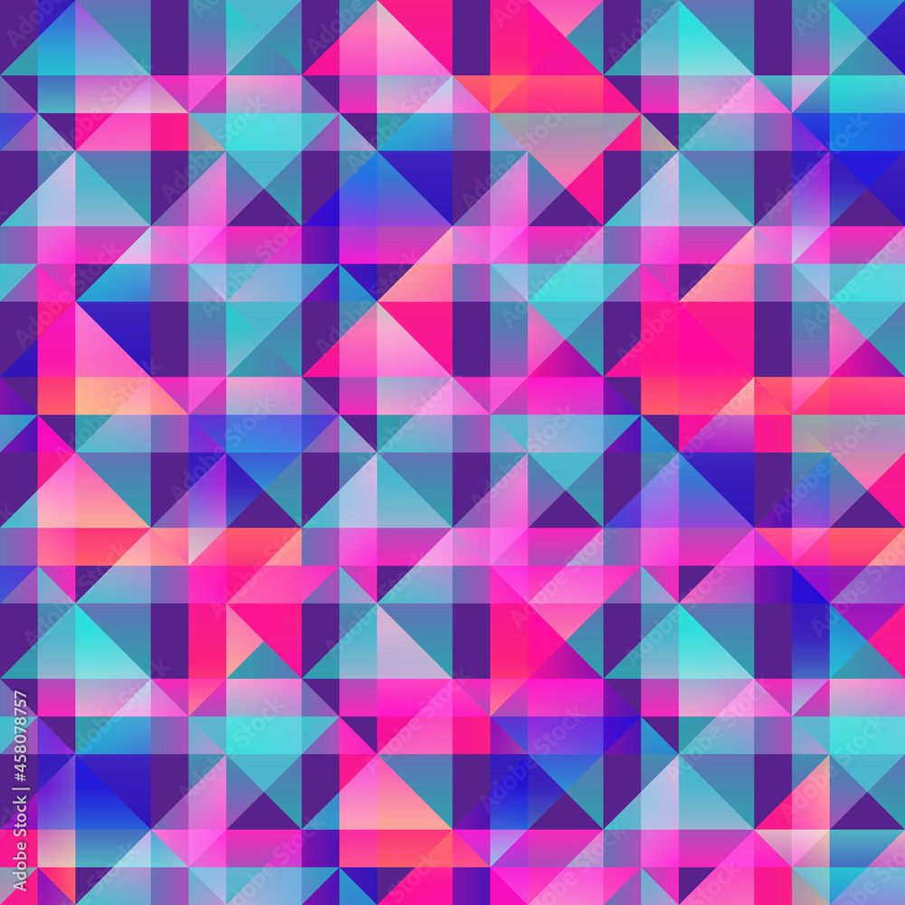 Fototapeta premium Vibrant triangle seamless pattern.