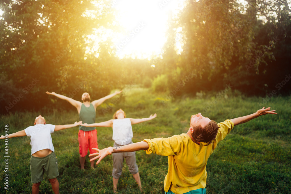 Group qigong classes in nature. Group qigong classes in nature.