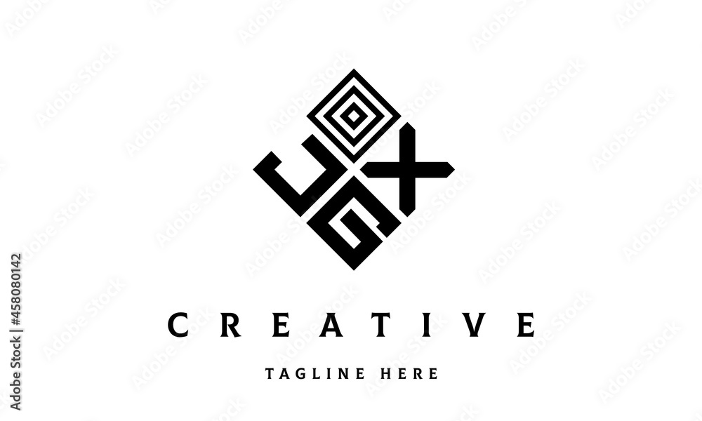 Obraz premium JXG square three latter logo vector