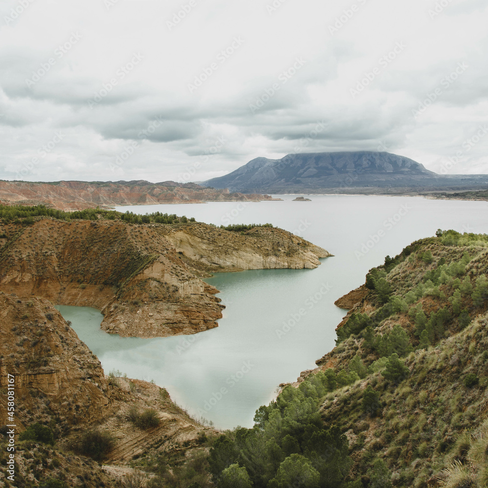 Fototapeta premium Landscape with mountain and water