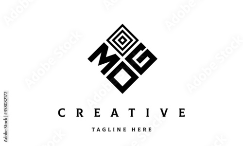 MGO square three latter logo vector