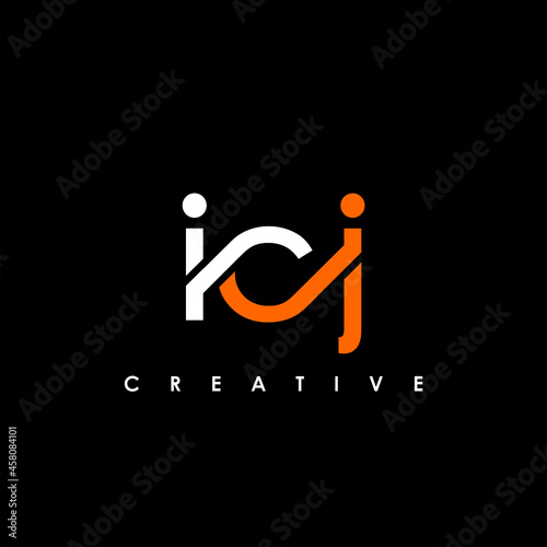 ICJ Letter Initial Logo Design Template Vector Illustration photo