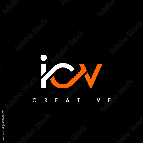 ICV Letter Initial Logo Design Template Vector Illustration photo