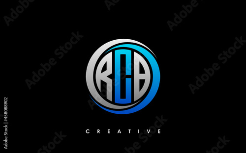 RCB Letter Initial Logo Design Template Vector Illustration photo