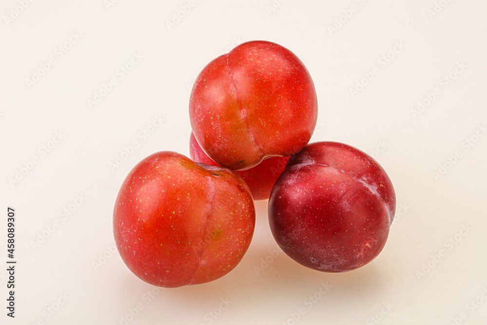 Ripe sweet tasty red plum