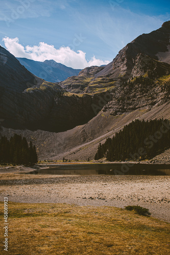 landscape with lake and mountains