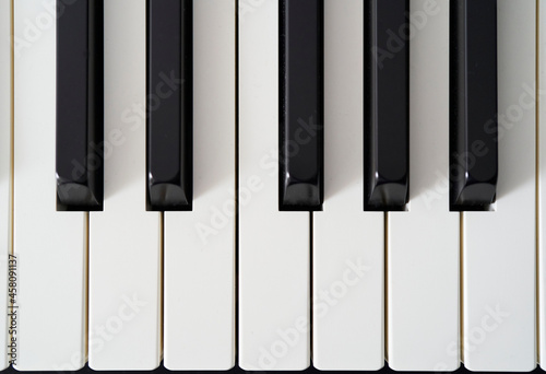 piano keys forming the major scale