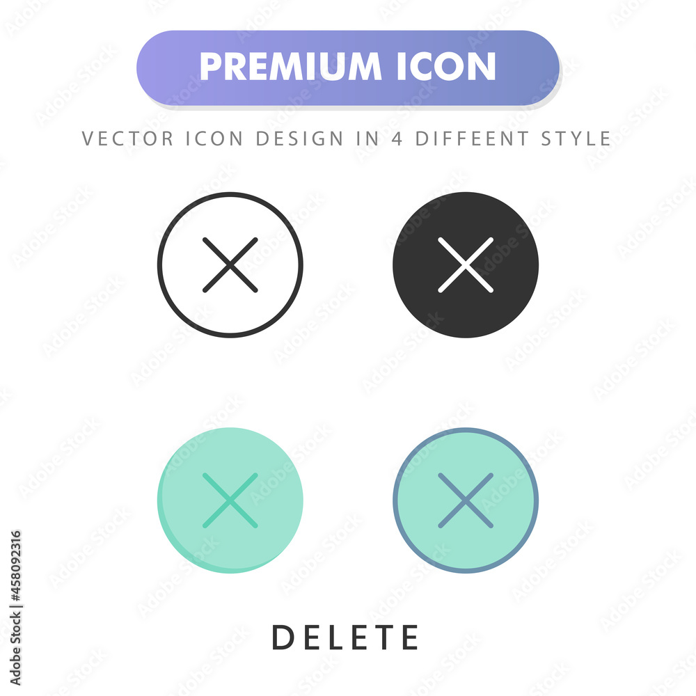 delete icon for your website design, logo, app, UI. Vector graphics illustration and editable stroke.