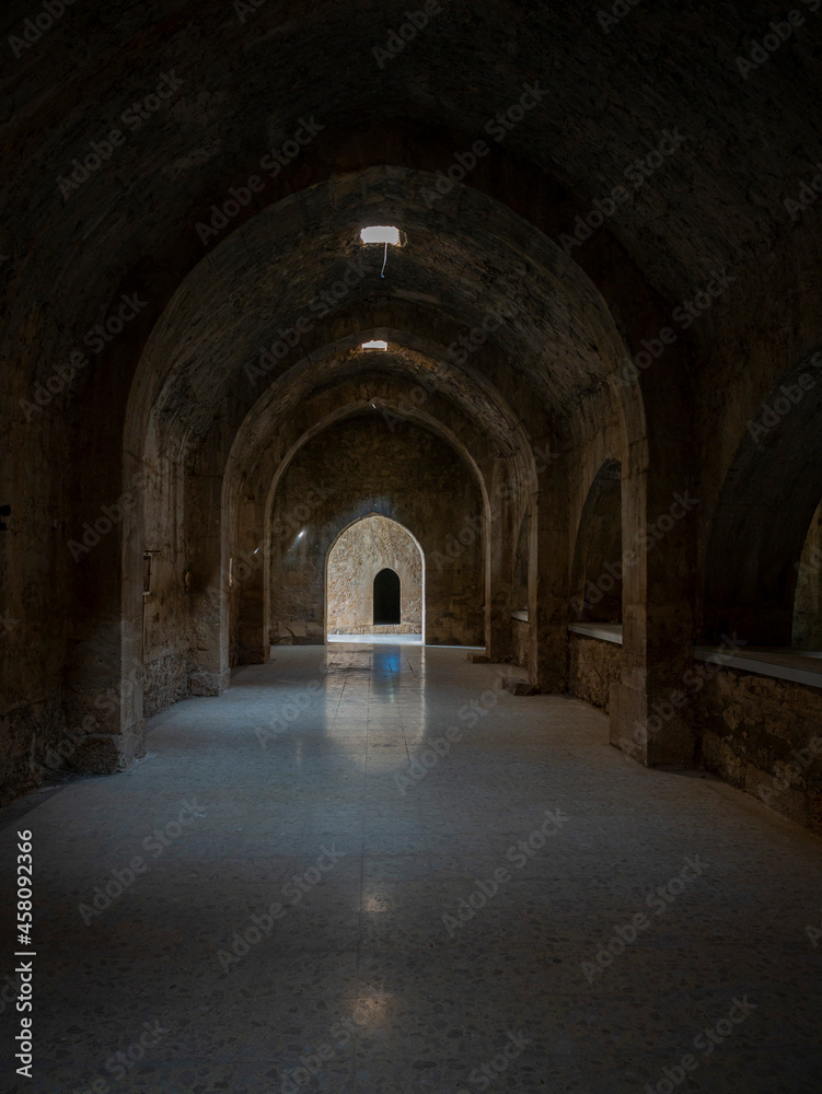 Turkey, Alarahan city, September 18, 2021, interiors of the Turkish fortress