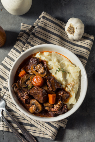 Homemade French Beef Bourguignon Stew