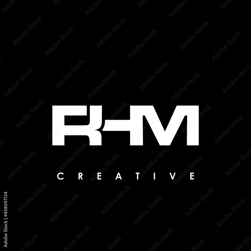 RHM Letter Initial Logo Design Template Vector Illustration