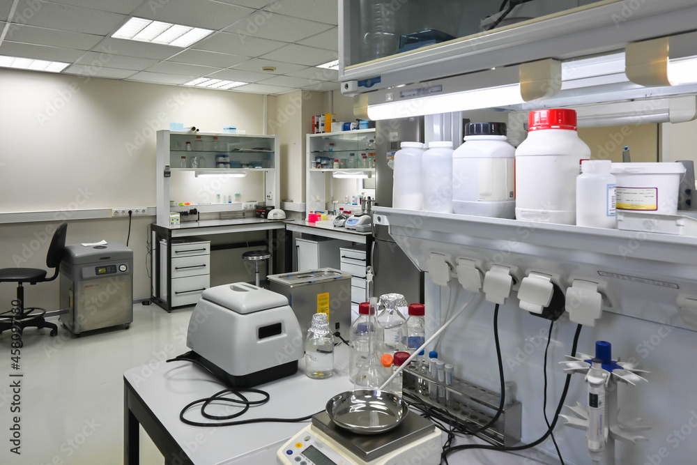 Modern biological laboratory.