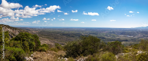 Roussillon landscape with mountains
